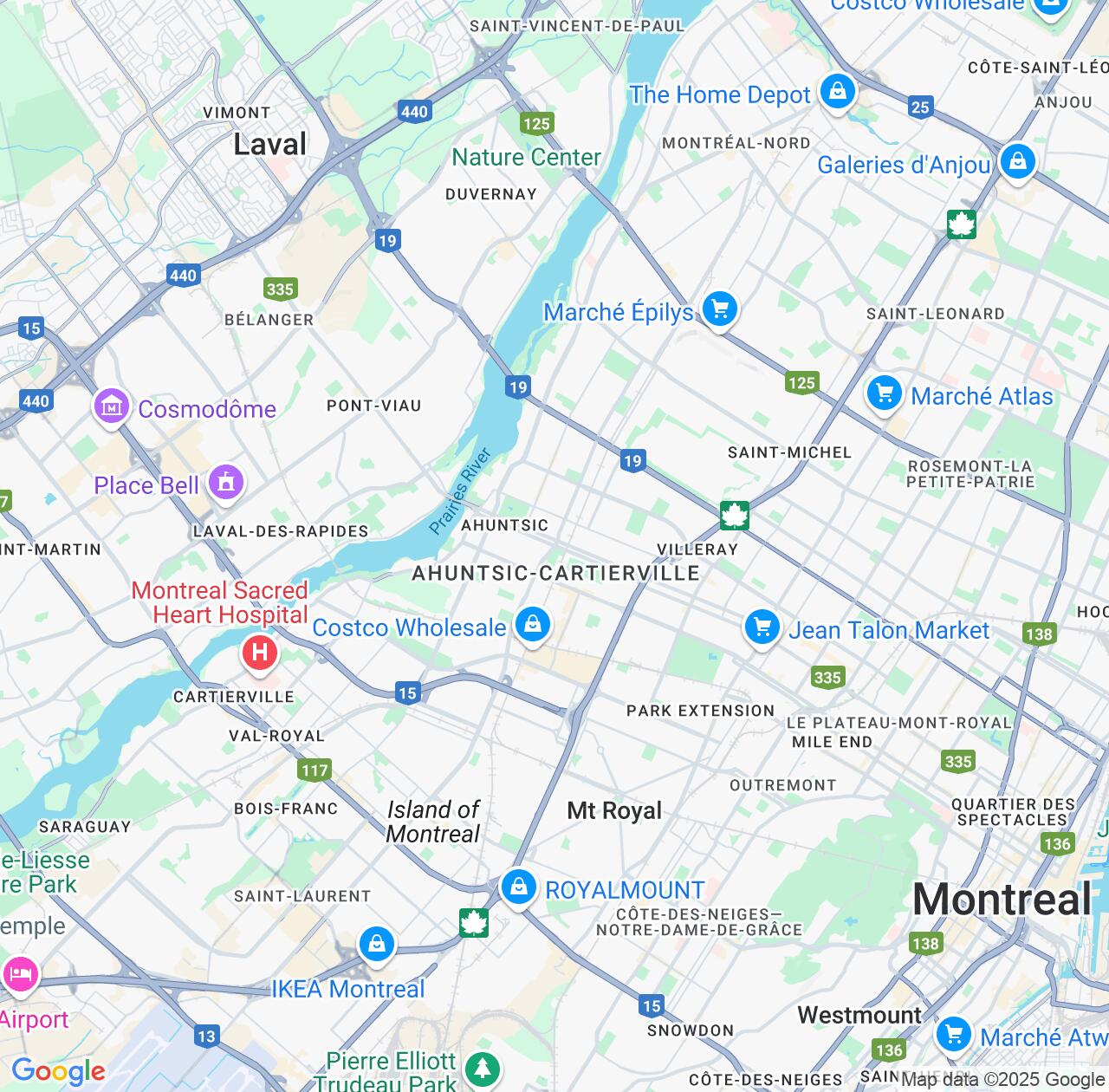 Map image for Intellectual Property Lawyers in Ahuntsic-Cartierville and Quebec IP firms at coordinates  ; .