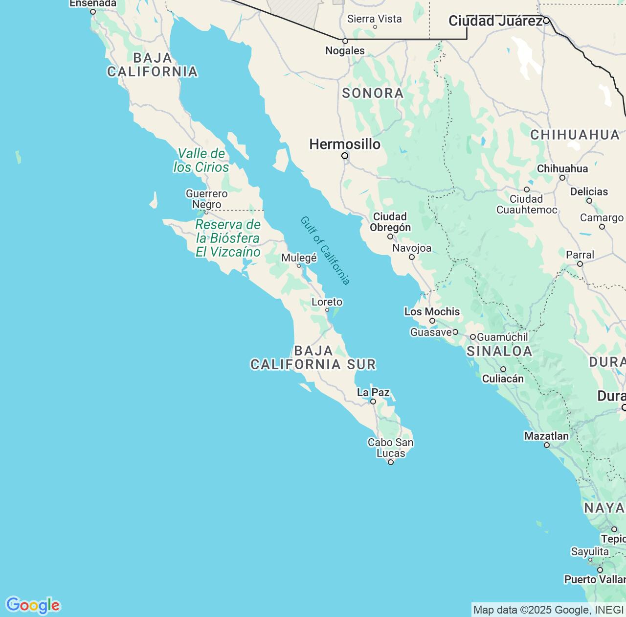 Map image for Intellectual Property Lawyers in Baja California Sur and Mexico IP firms at coordinates  ; .