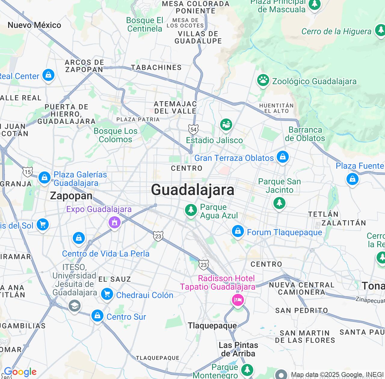 Map image for Intellectual Property Lawyers in Guadalajara and Jalisco IP firms at coordinates  ; .