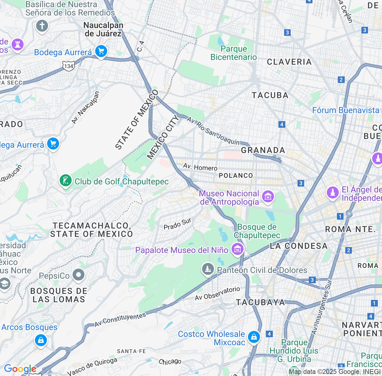 Map image for Intellectual Property Lawyers in Miguel Hidalgo and Mexico City IP firms at coordinates  ; .
