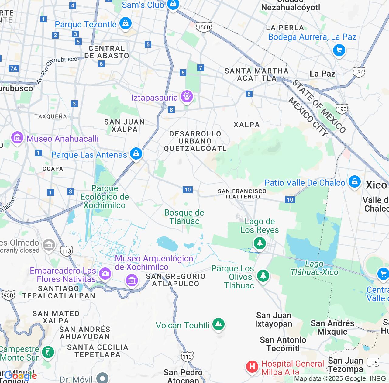 Map image for Intellectual Property Lawyers in Tlahuac and Mexico City IP firms at coordinates  ; .
