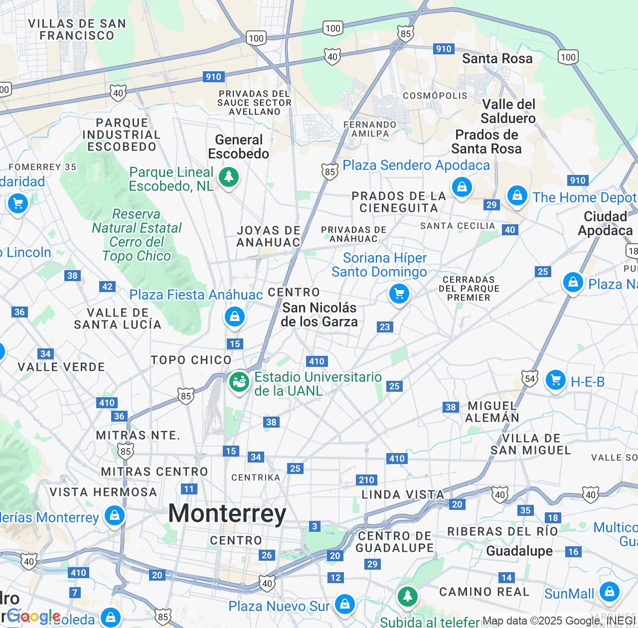 Map image for Intellectual Property Lawyers in San Nicolas de los Garza and Nuevo León IP firms at coordinates  ; .