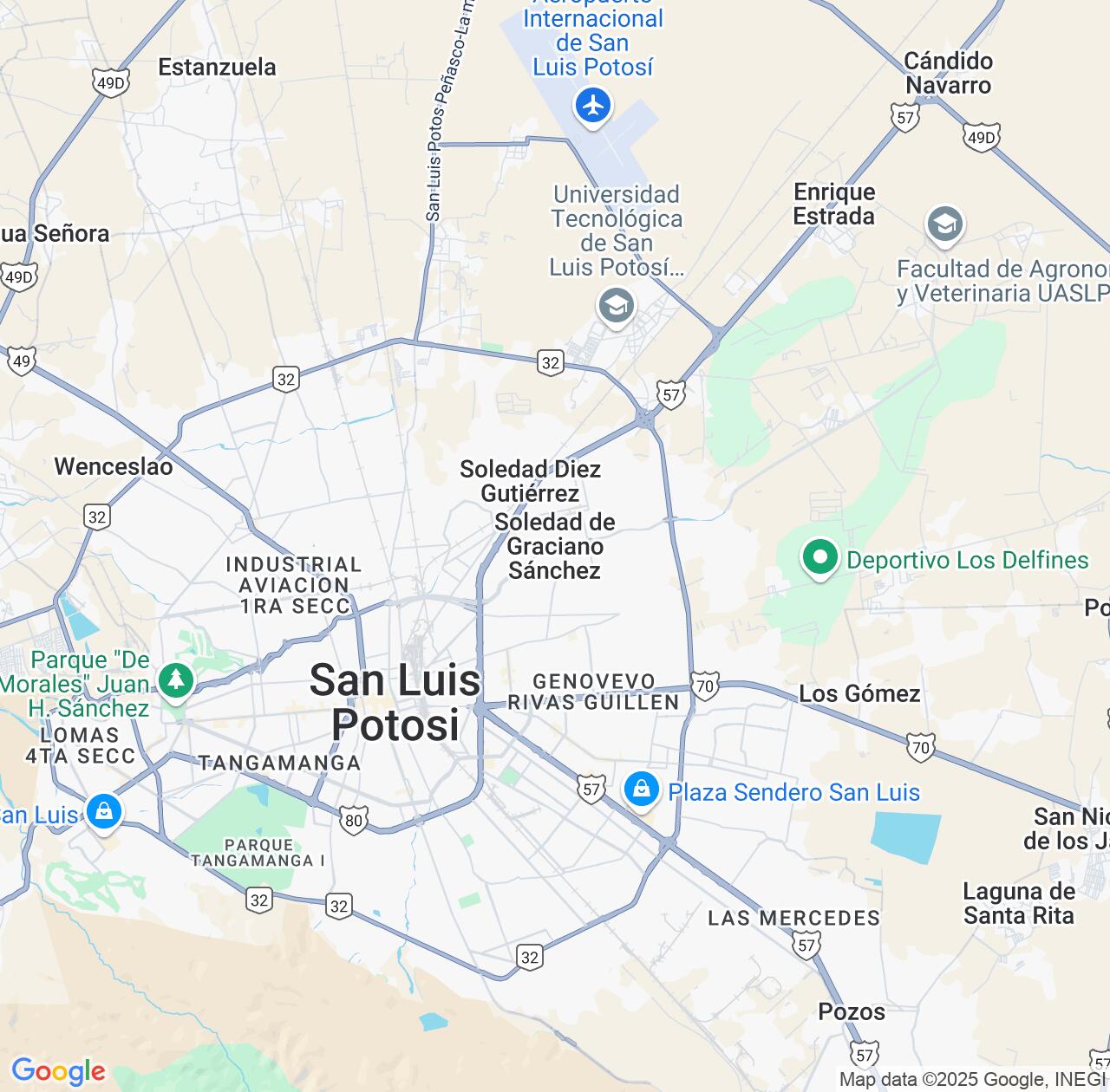 Map image for Intellectual Property Lawyers in Soledad de Graciano Sanchez and San Luis Potosí IP firms at coordinates  ; .