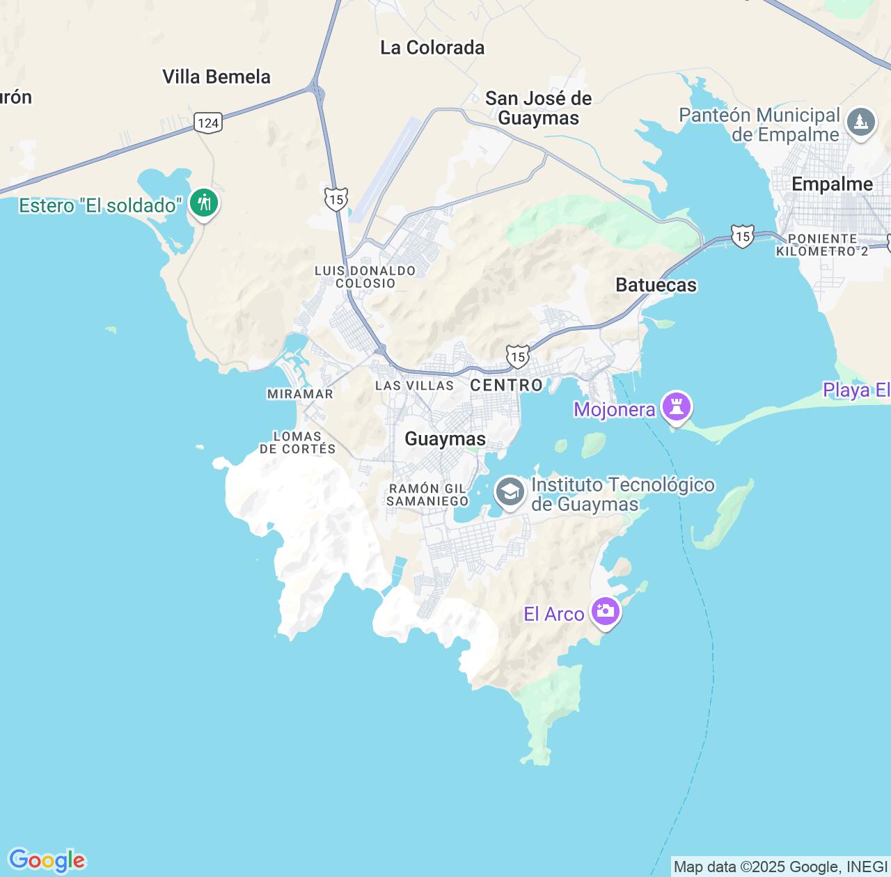 Map image for Intellectual Property Lawyers in Guaymas and Sonora IP firms at coordinates  ; .