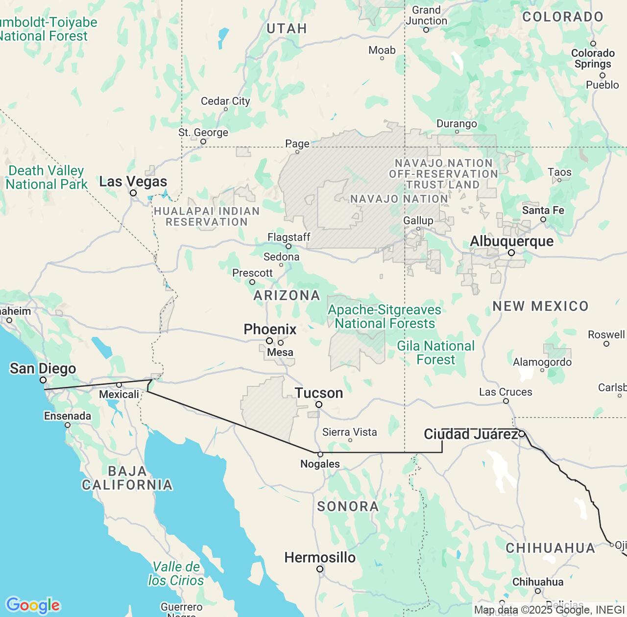 Map image for Intellectual Property Lawyers in Arizona and United States IP firms at coordinates  ; .