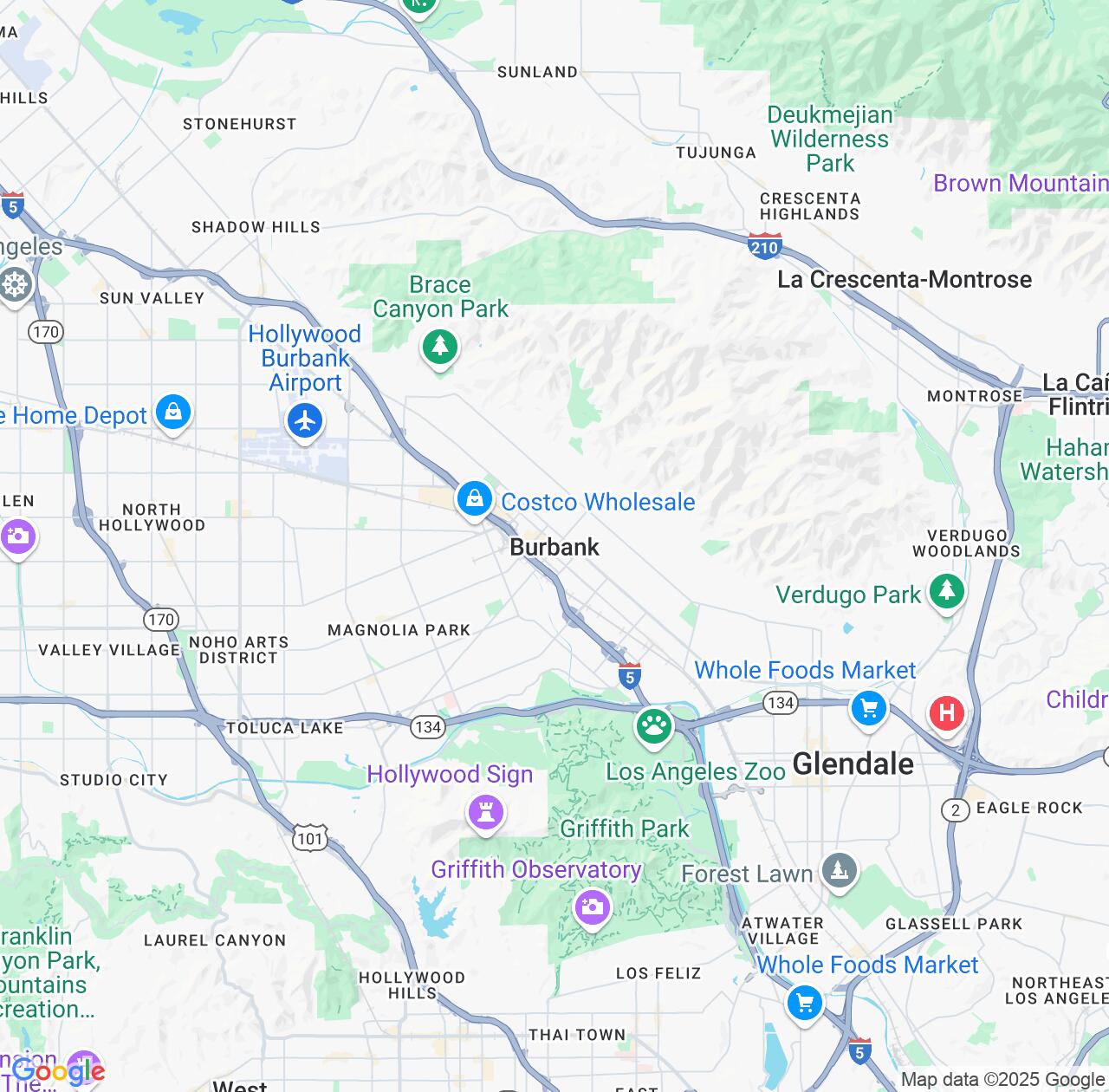 Map image for Intellectual Property Lawyers in Burbank and California IP firms at coordinates  ; .