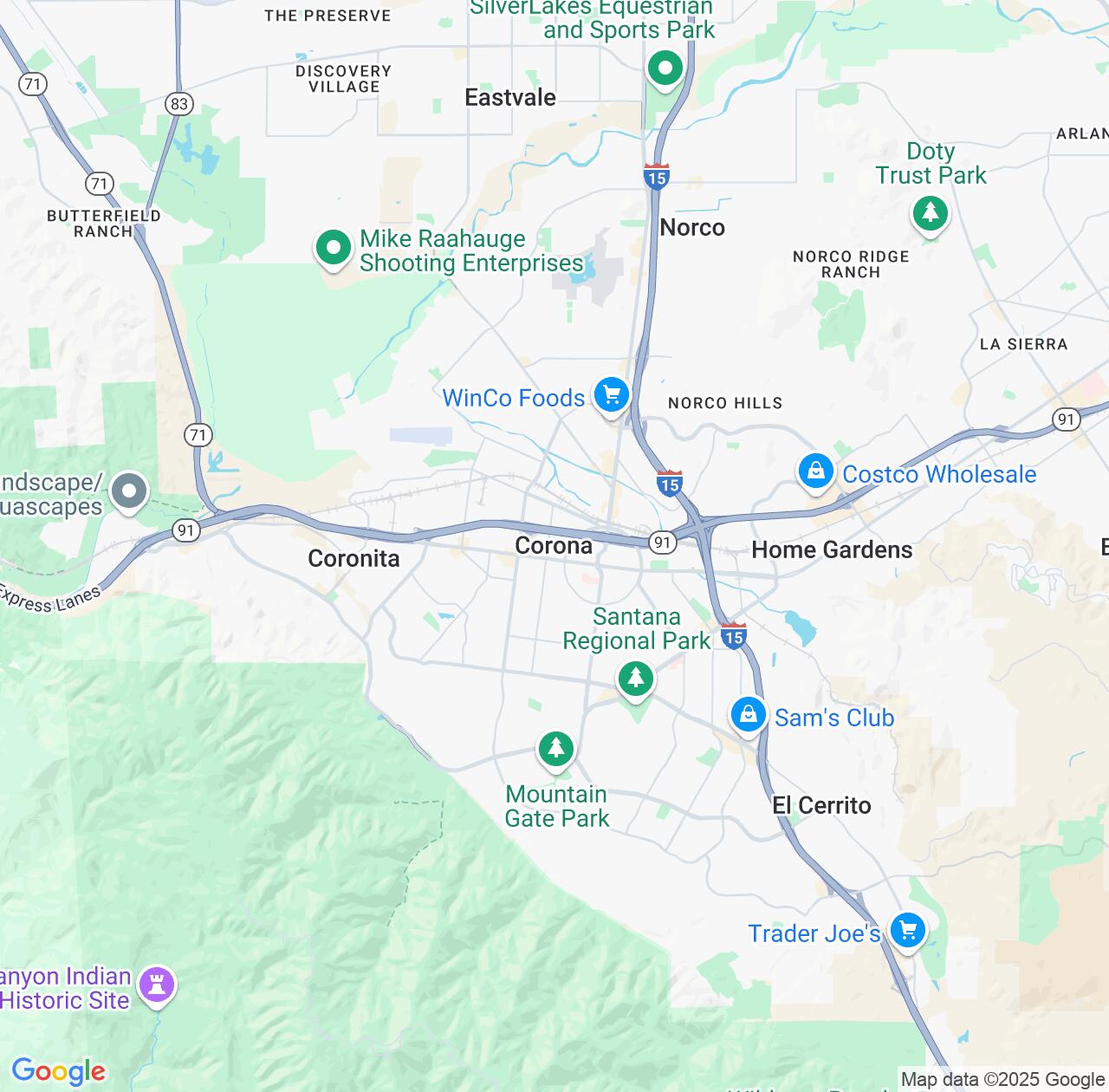 Map image for Intellectual Property Lawyers in Corona and California IP firms at coordinates  ; .