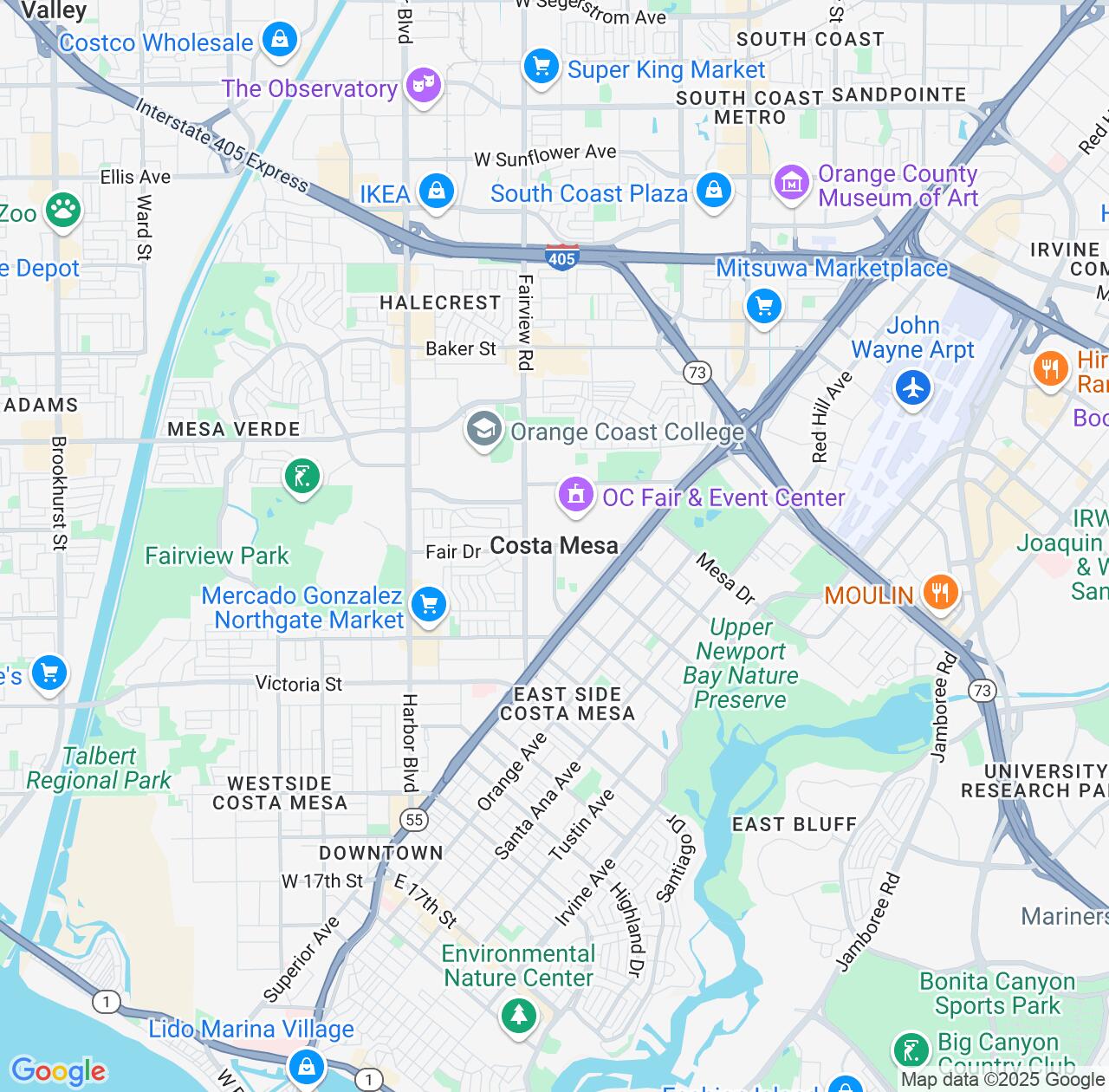 Map image for Intellectual Property Lawyers in Costa Mesa and California IP firms at coordinates  ; .