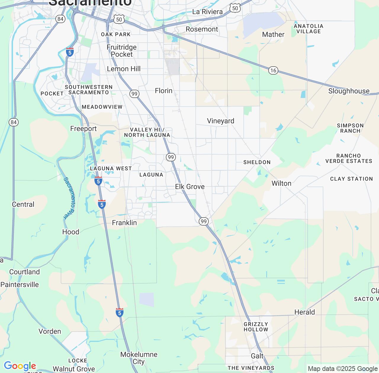 Map image for Intellectual Property Lawyers in Elk Grove and California IP firms at coordinates  ; .