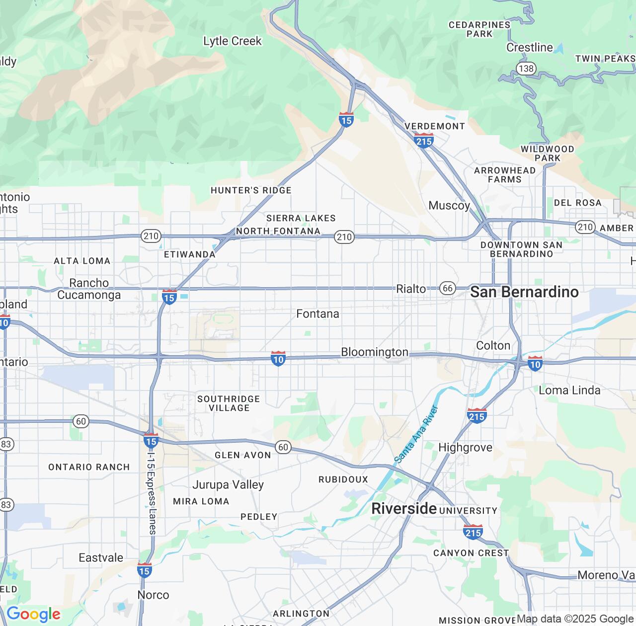 Map image for Intellectual Property Lawyers in Fontana and California IP firms at coordinates  ; .