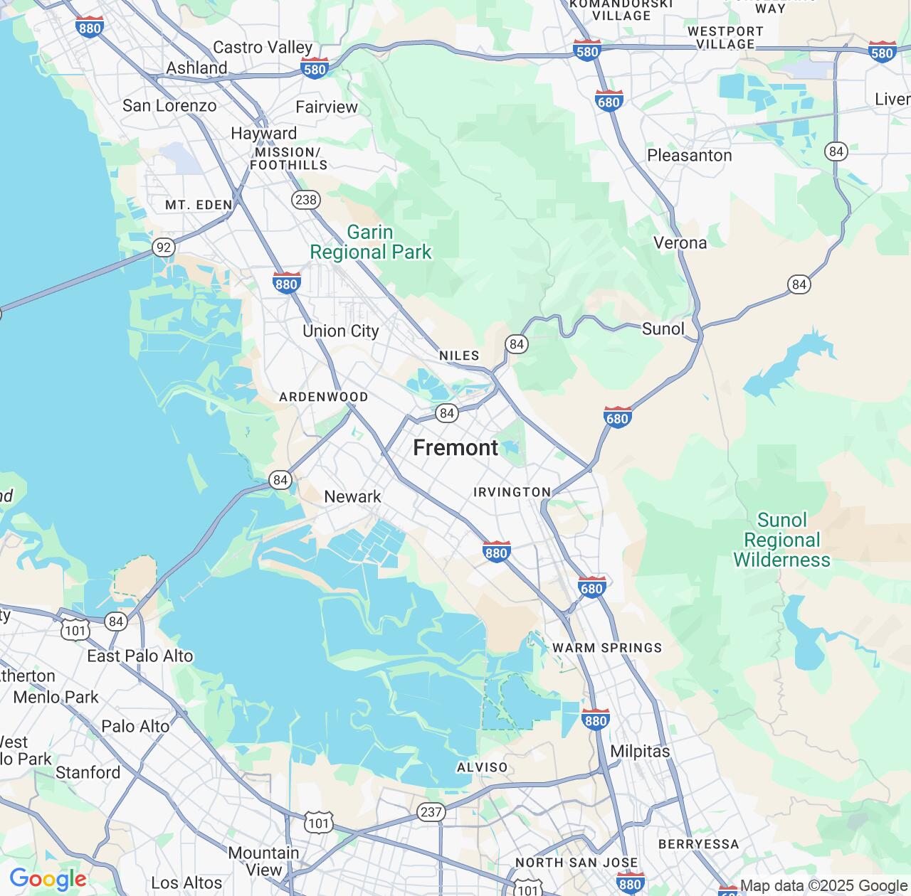 Map image for Intellectual Property Lawyers in Fremont and California IP firms at coordinates  ; .
