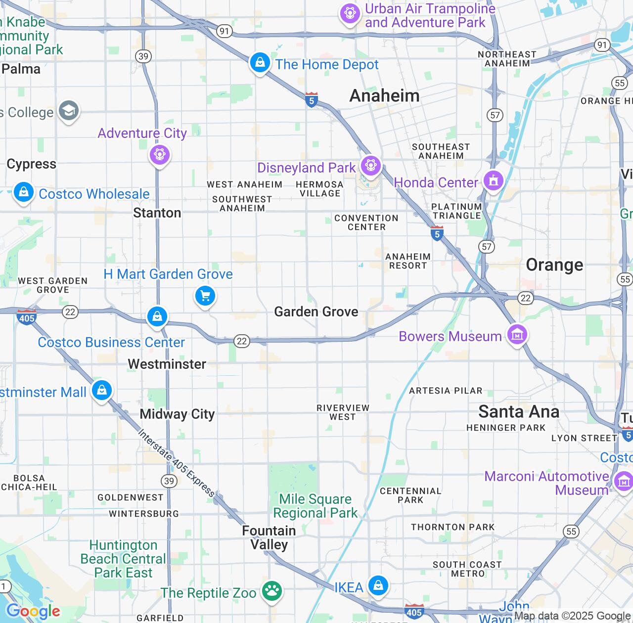Map image for Intellectual Property Lawyers in Garden Grove and California IP firms at coordinates  ; .
