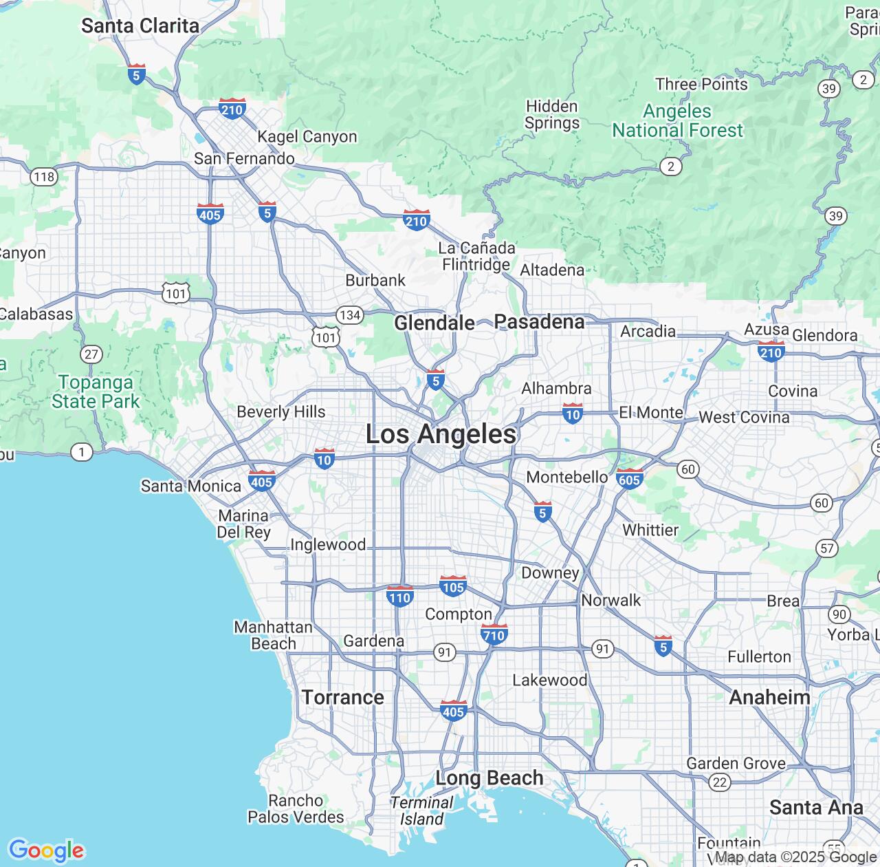 Map image for Intellectual Property Lawyers in Los Angeles and California IP firms at coordinates  ; .