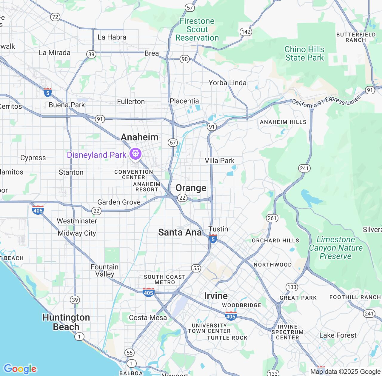 Map image for Intellectual Property Lawyers in Orange and California IP firms at coordinates  ; .