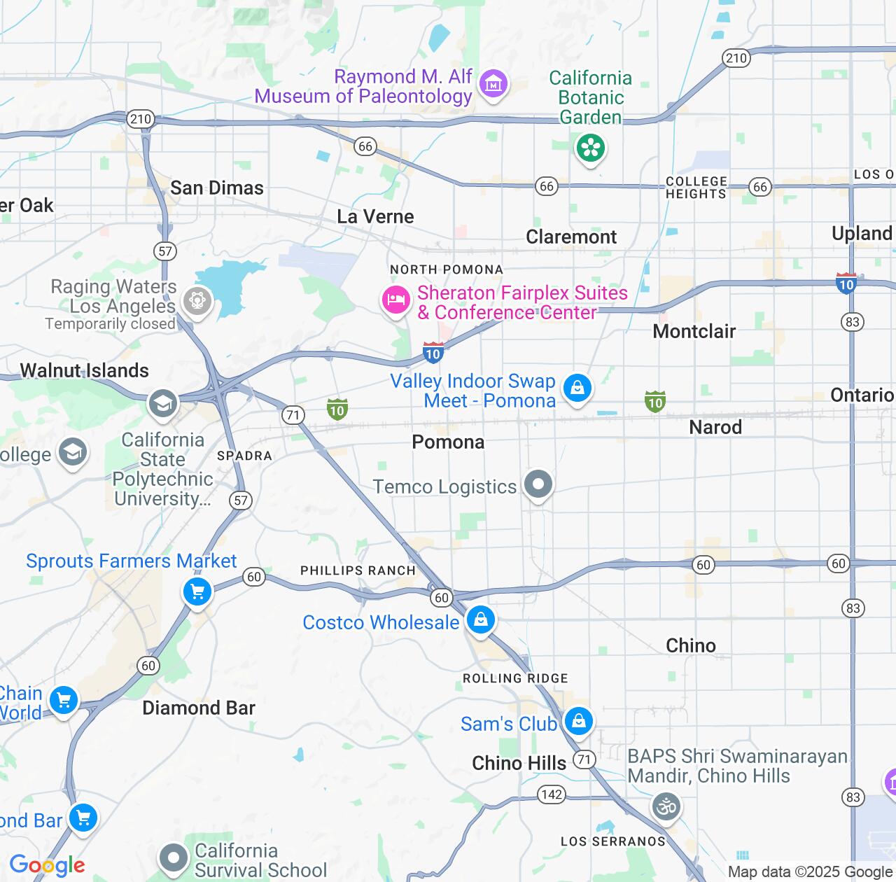 Map image for Intellectual Property Lawyers in Pomona and California IP firms at coordinates  ; .