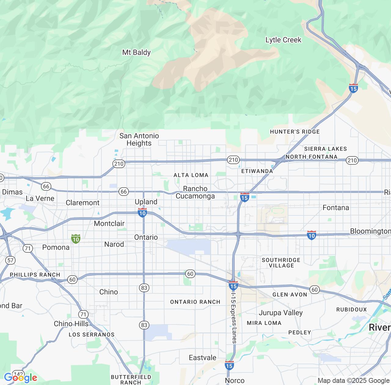 Map image for Intellectual Property Lawyers in Rancho Cucamonga and California IP firms at coordinates  ; .