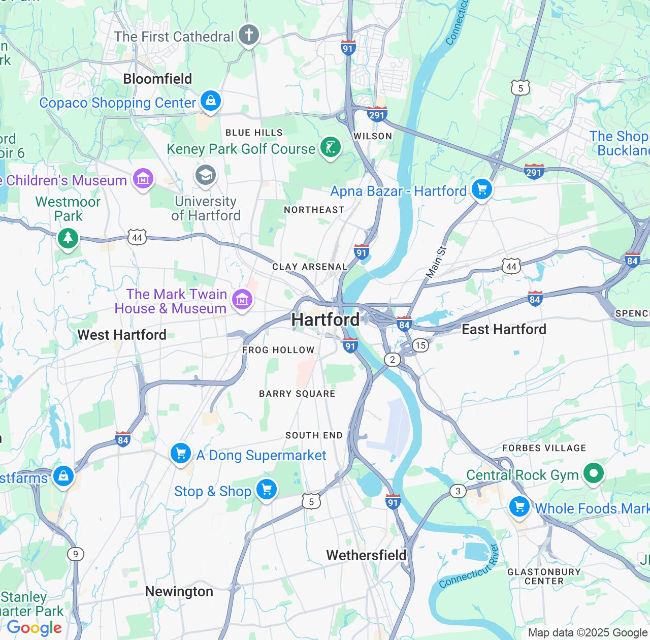 Map image for Intellectual Property Lawyers in Hartford and Connecticut IP firms at coordinates  ; .