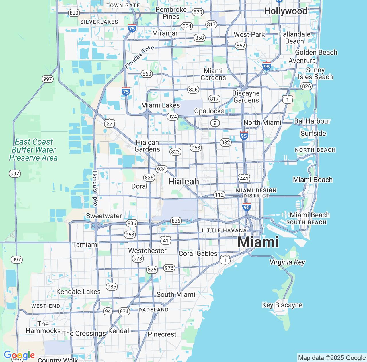 Map image for Intellectual Property Lawyers in Hialeah and Florida IP firms at coordinates  ; .