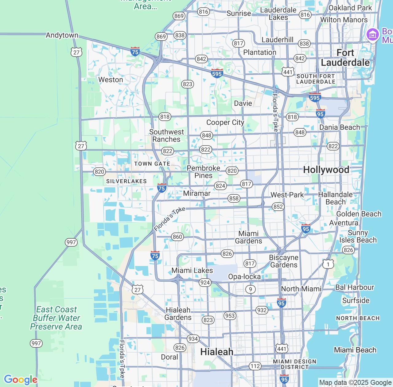 Map image for Intellectual Property Lawyers in Miramar and Florida IP firms at coordinates  ; .