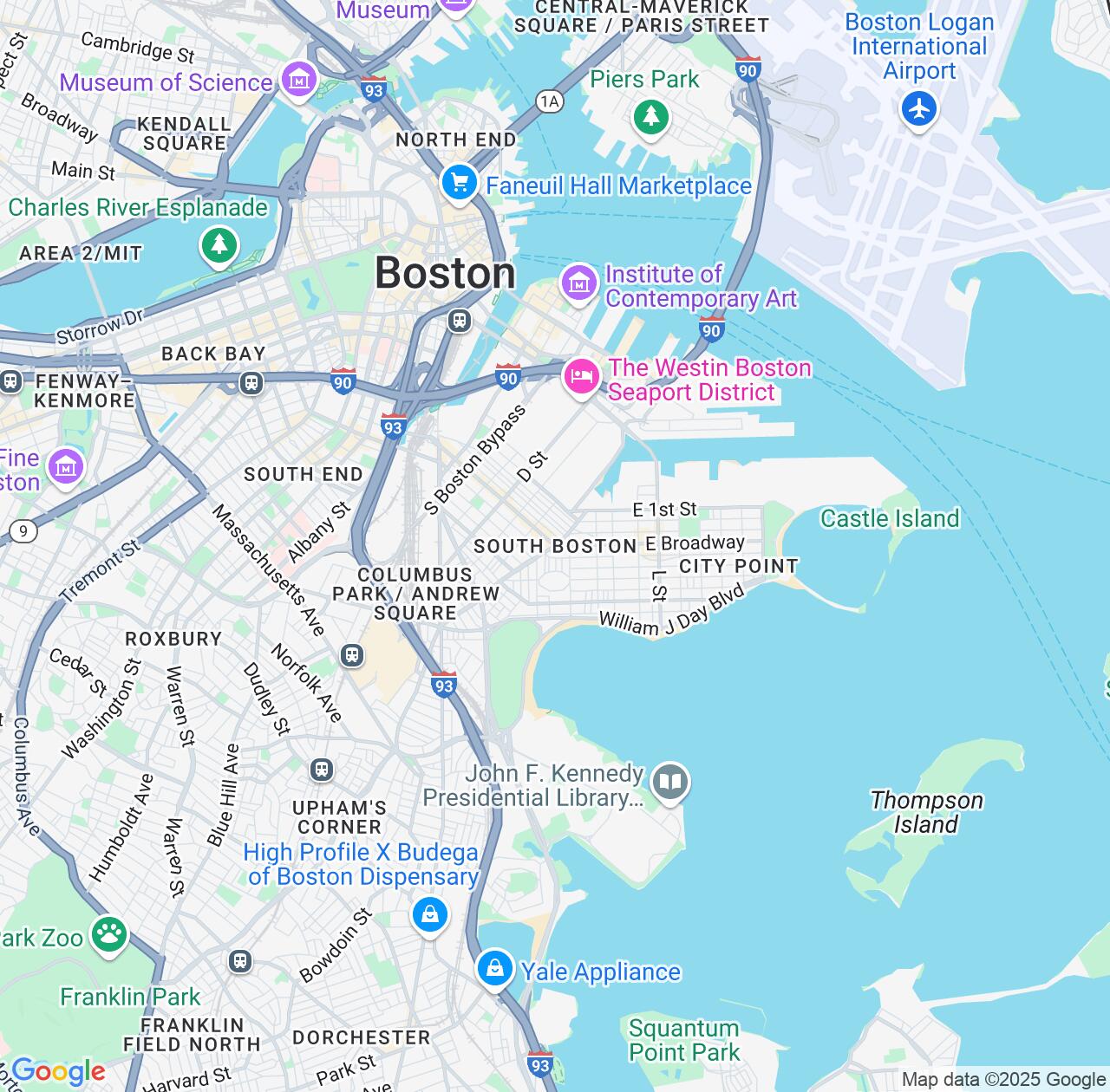 Map image for Intellectual Property Lawyers in South Boston and Massachusetts IP firms at coordinates  ; .