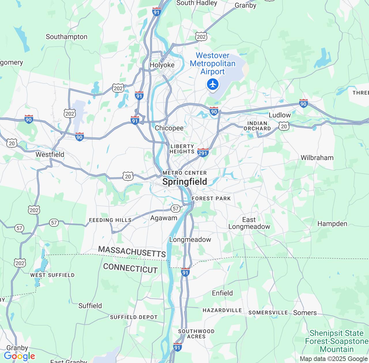 Map image for Intellectual Property Lawyers in Springfield and Massachusetts IP firms at coordinates  ; .