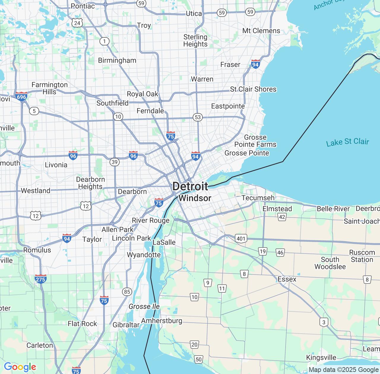 Map image for Intellectual Property Lawyers in Detroit and Michigan IP firms at coordinates  ; .