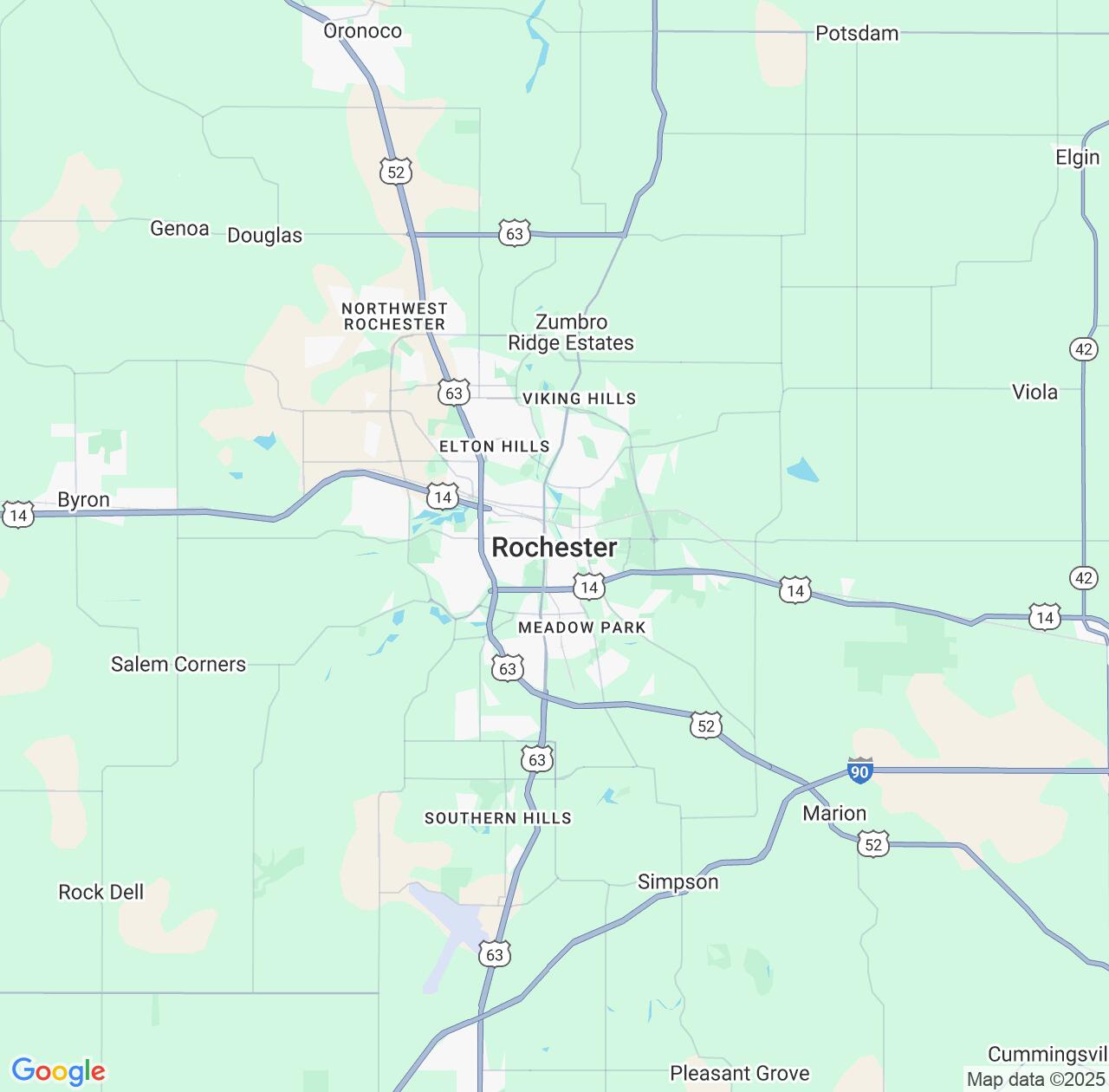 Map image for Intellectual Property Lawyers in Rochester and Minnesota IP firms at coordinates  ; .