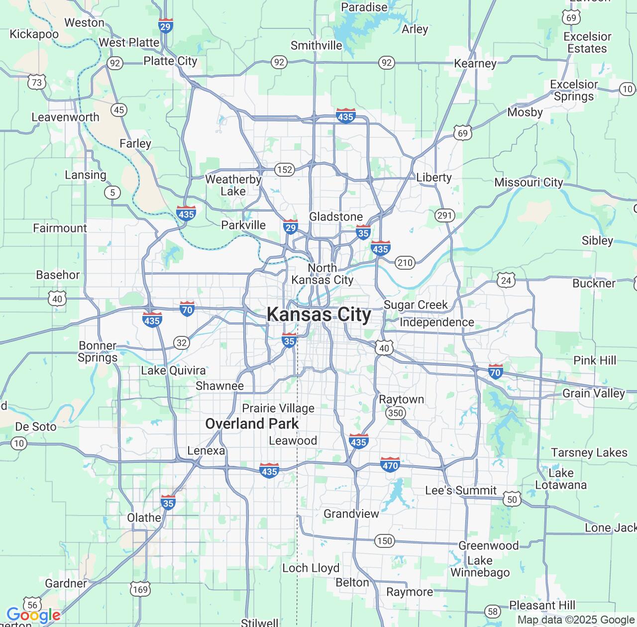 Map image for Intellectual Property Lawyers in Kansas City and Missouri IP firms at coordinates  ; .