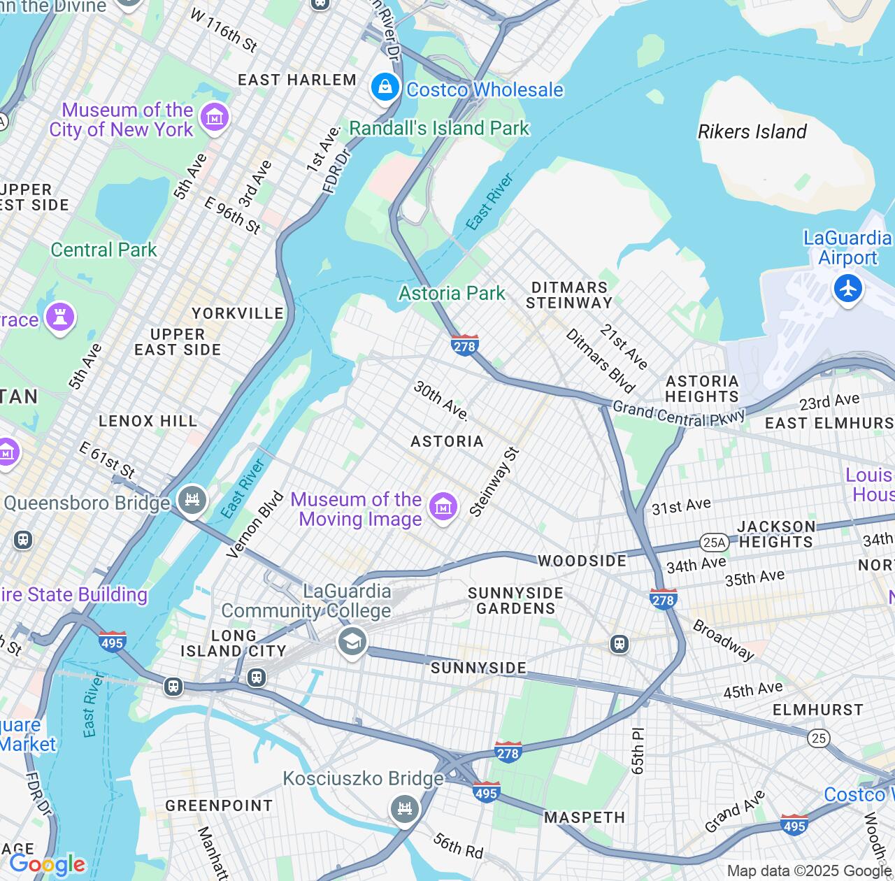 Map image for Intellectual Property Lawyers in Astoria and New York IP firms at coordinates  ; .