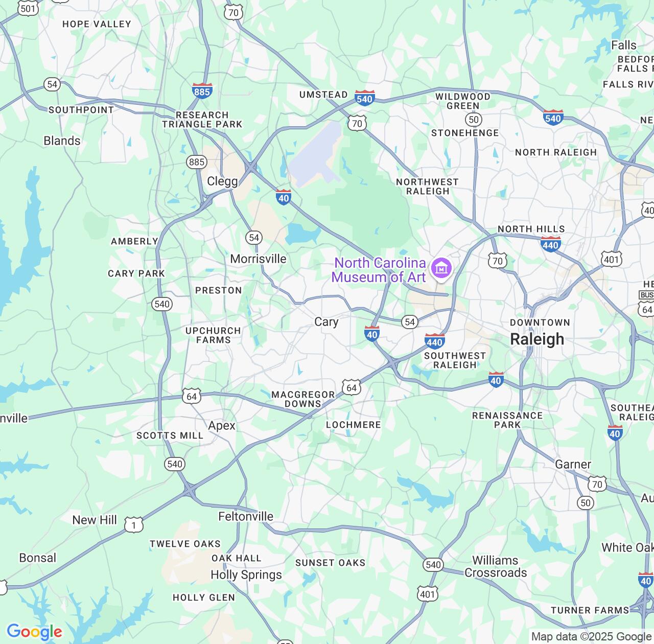 Map image for Intellectual Property Lawyers in Cary and North Carolina IP firms at coordinates  ; .