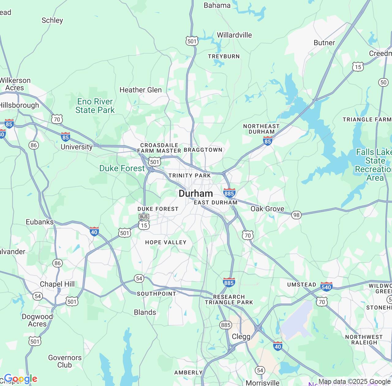 Map image for Intellectual Property Lawyers in Durham and North Carolina IP firms at coordinates  ; .