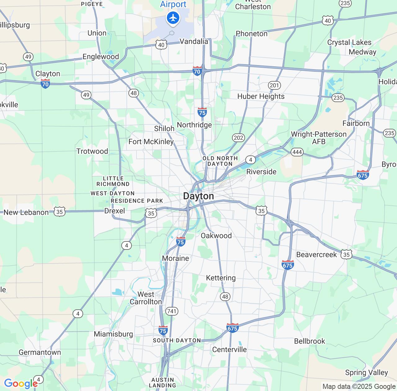 Map image for Intellectual Property Lawyers in Dayton and Ohio IP firms at coordinates  ; .