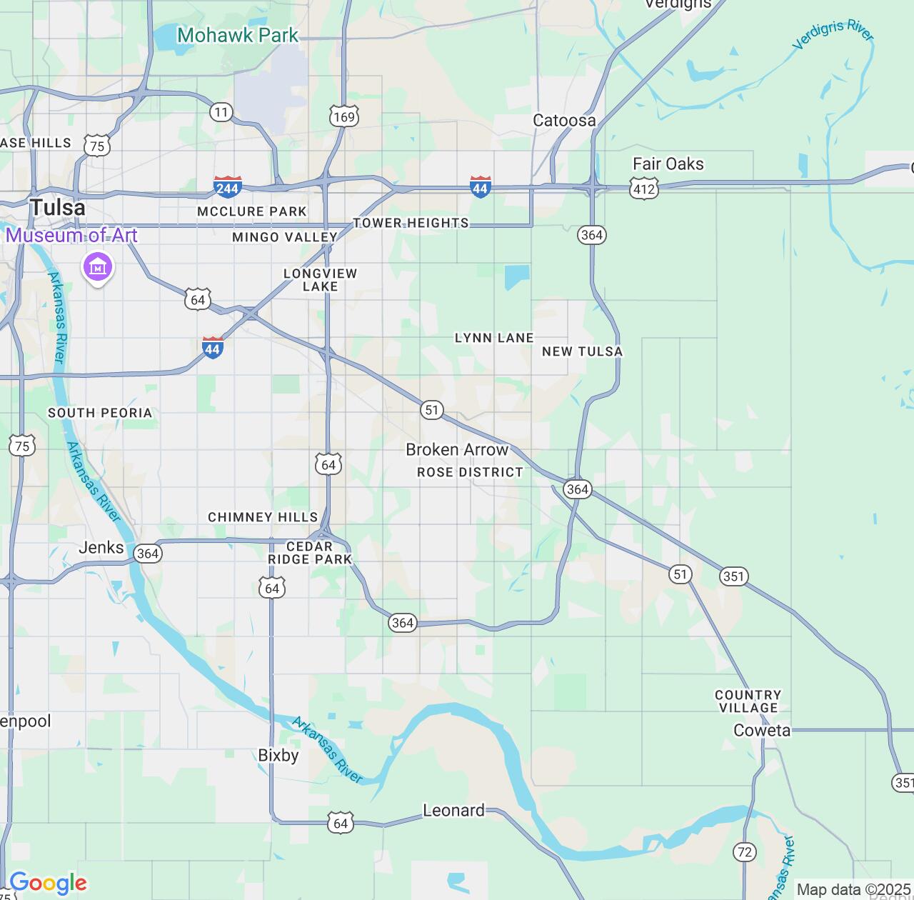 Map image for Intellectual Property Lawyers in Broken Arrow and Oklahoma IP firms at coordinates  ; .