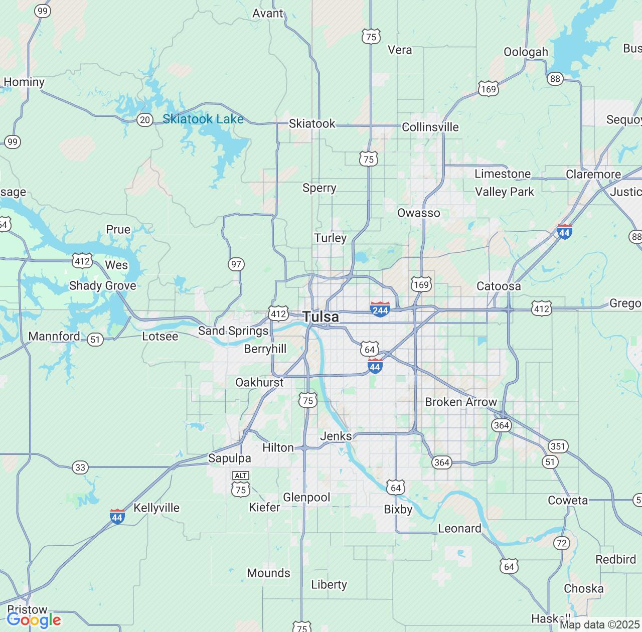 Map image for Intellectual Property Lawyers in Tulsa and Oklahoma IP firms at coordinates  ; .