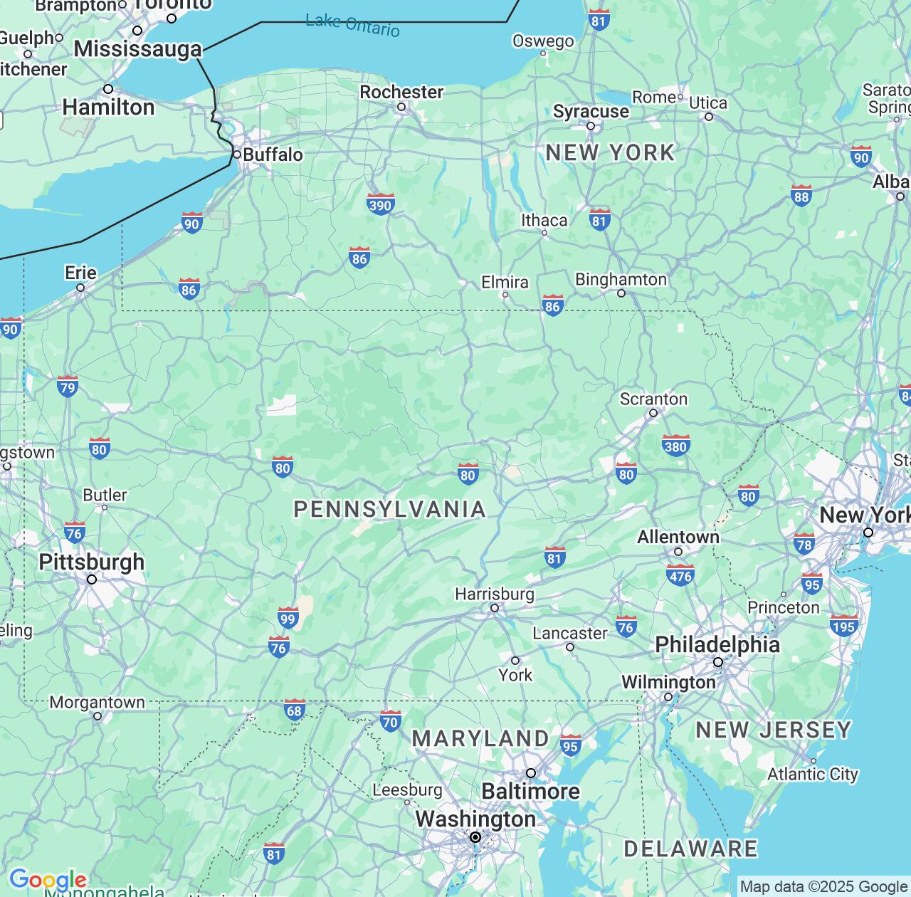 Map image for Intellectual Property Lawyers in Pennsylvania and United States IP firms at coordinates  ; .