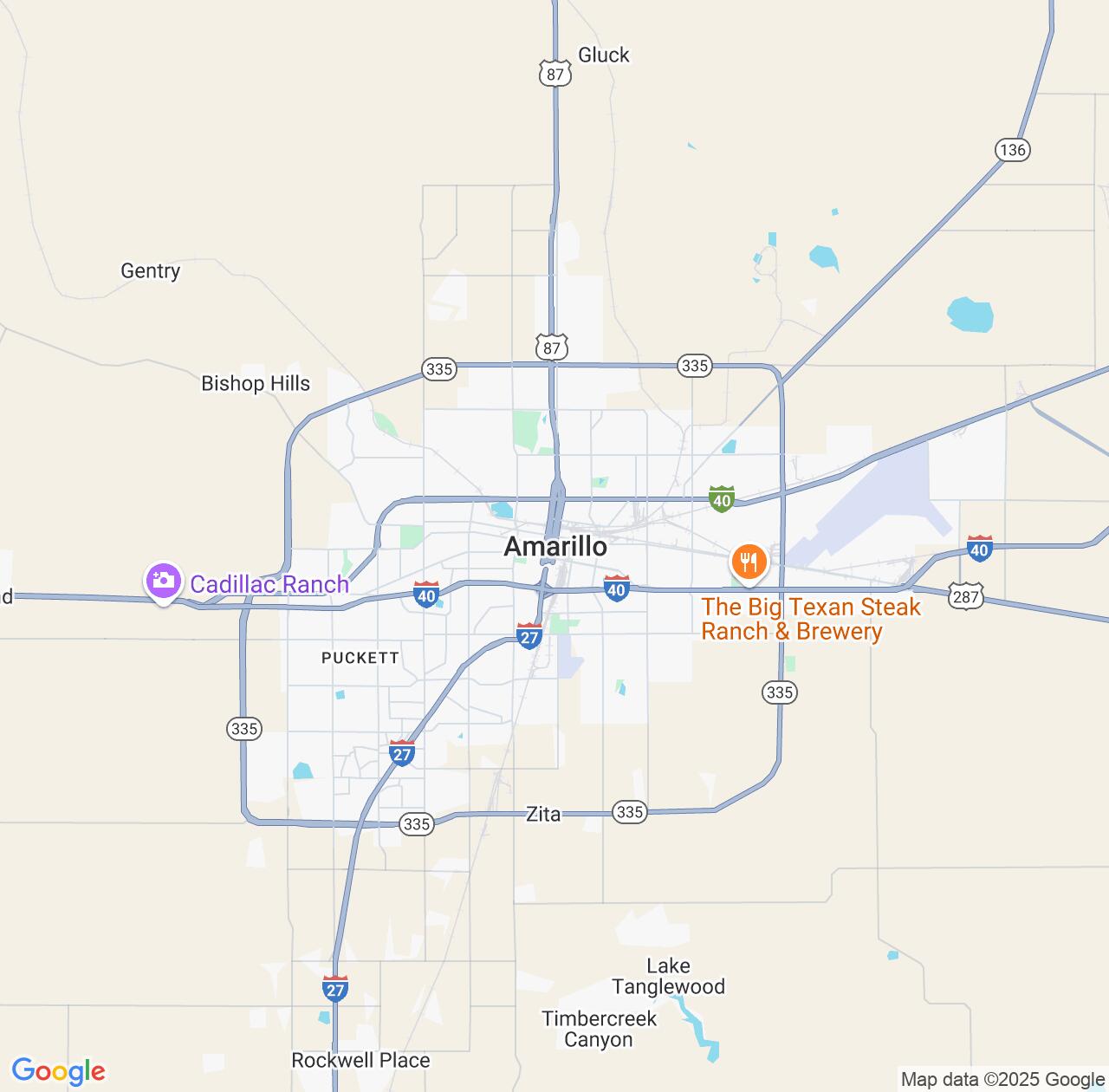 Map image for Intellectual Property Lawyers in Amarillo and Texas IP firms at coordinates  ; .