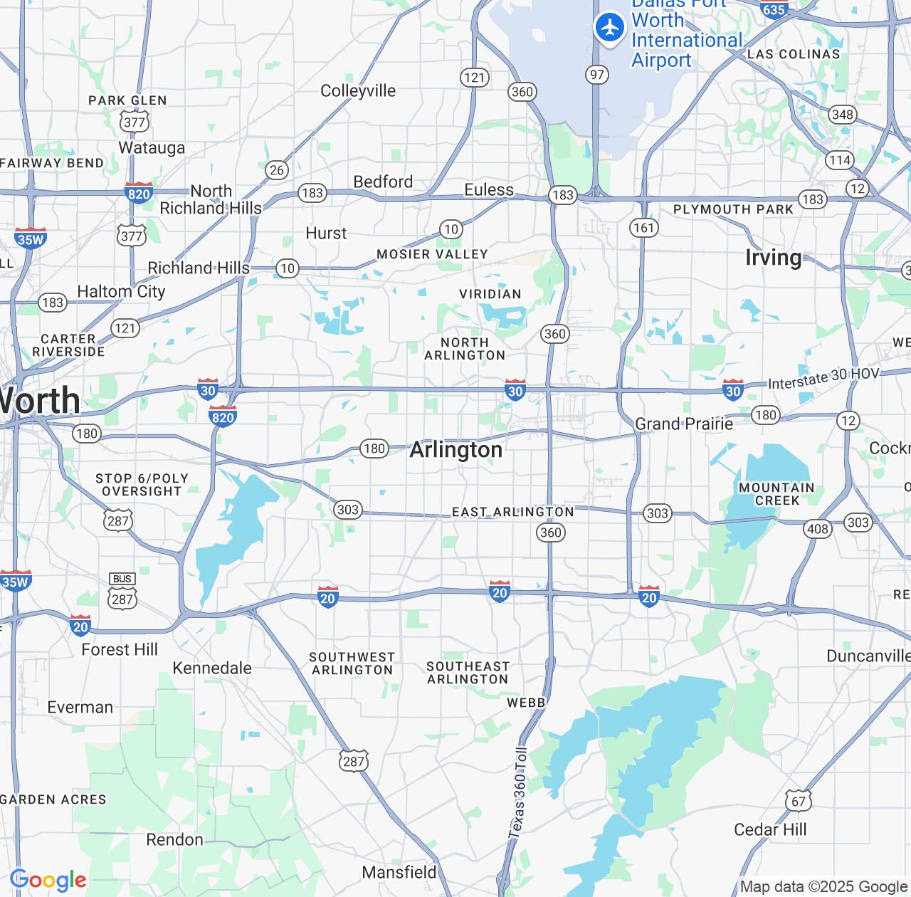 Map image for Intellectual Property Lawyers in Arlington and Texas IP firms at coordinates  ; .