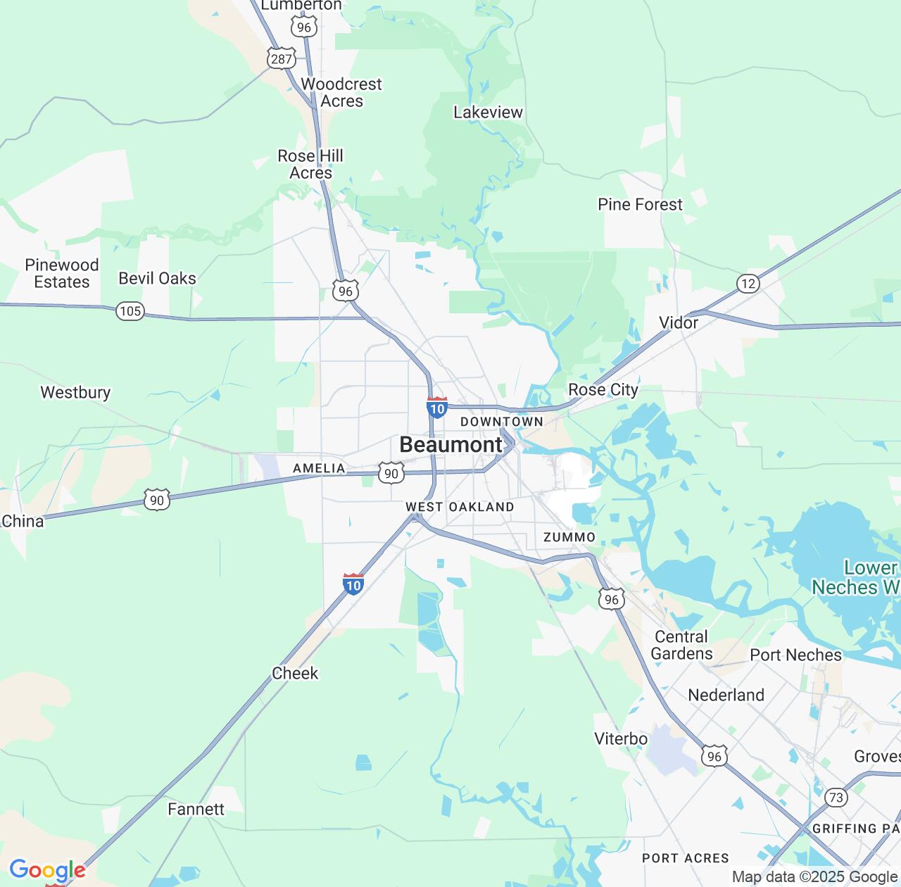 Map image for Intellectual Property Lawyers in Beaumont and Texas IP firms at coordinates  ; .