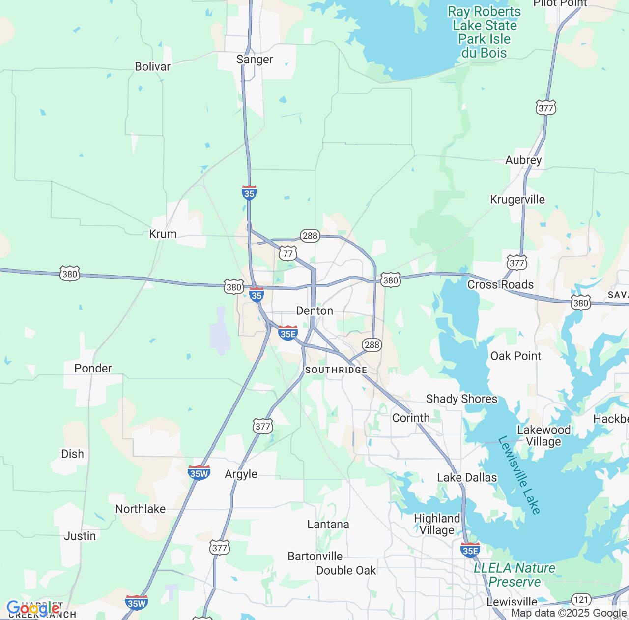 Map image for Intellectual Property Lawyers in Denton and Texas IP firms at coordinates  ; .