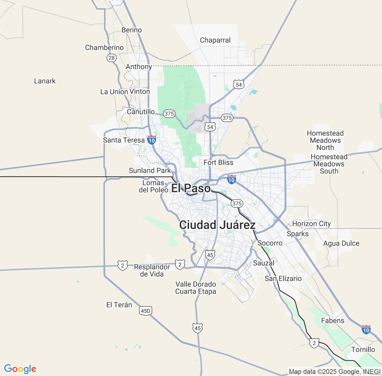 Map image for Intellectual Property Lawyers in El Paso and Texas IP firms at coordinates  ; .