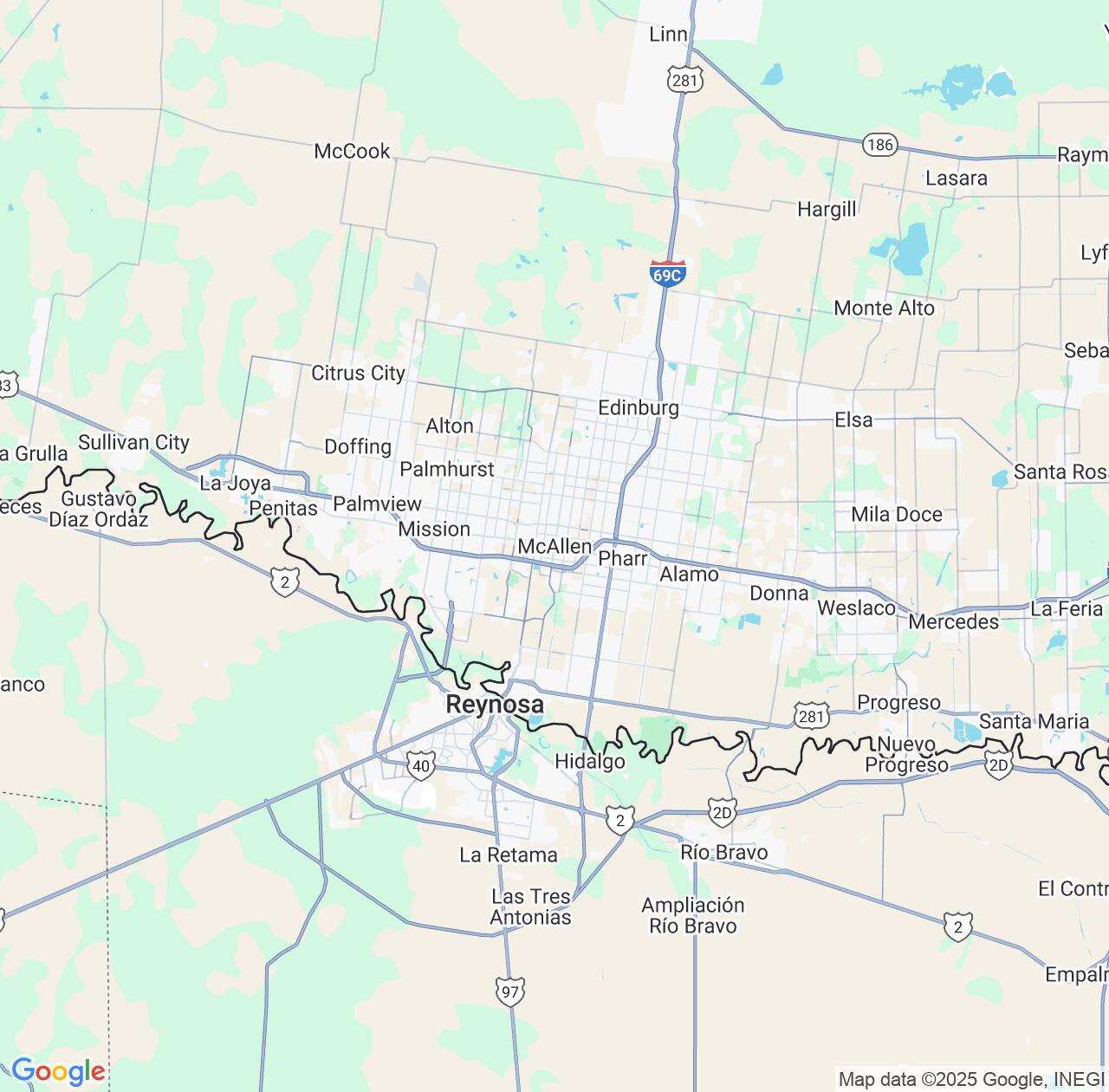 Map image for Intellectual Property Lawyers in McAllen and Texas IP firms at coordinates  ; .