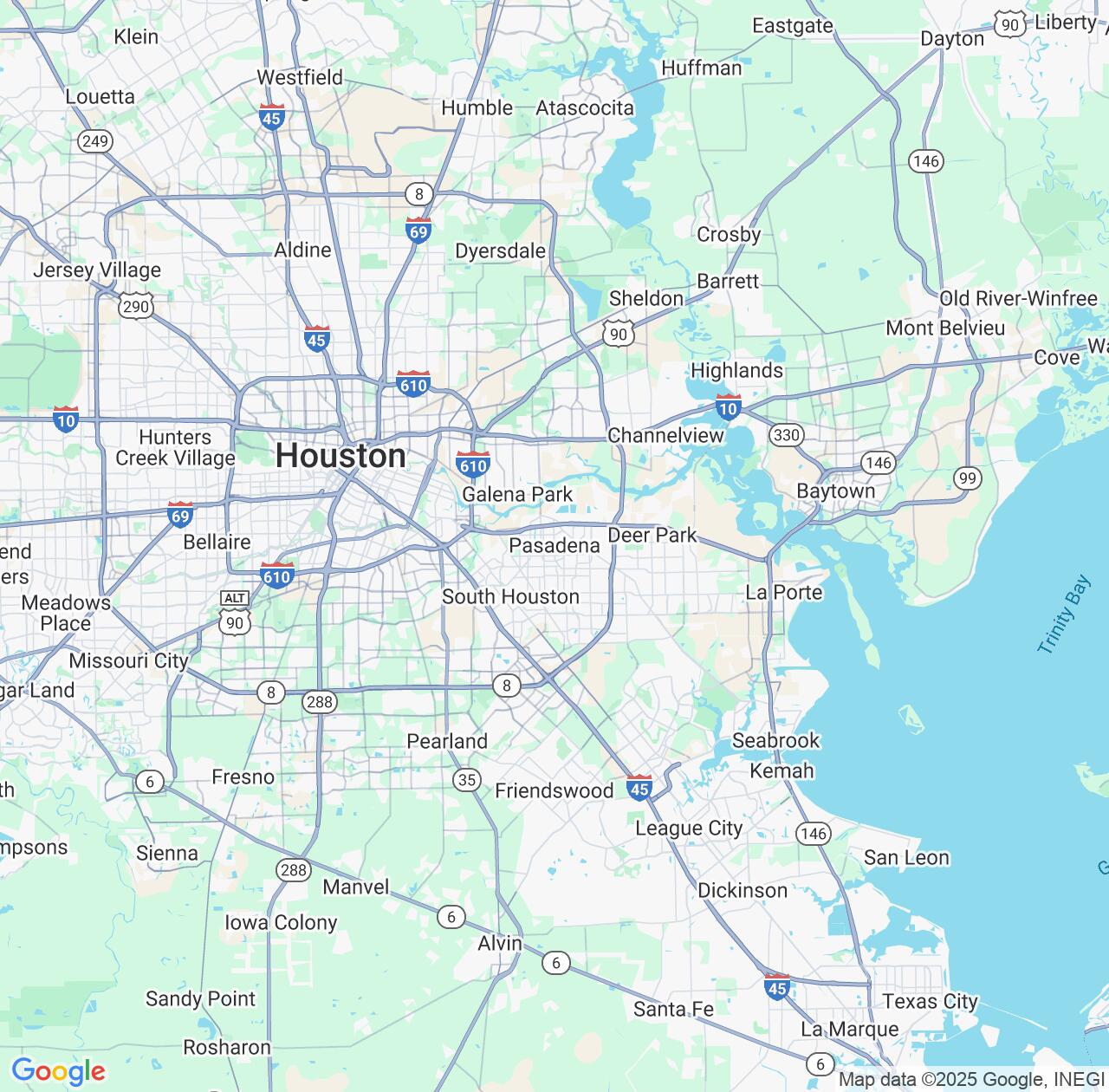Map image for Intellectual Property Lawyers in Pasadena and Texas IP firms at coordinates  ; .