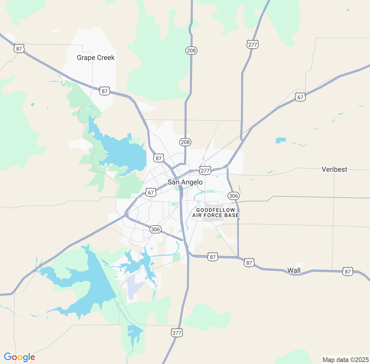 Map image for Intellectual Property Lawyers in San Angelo and Texas IP firms at coordinates  ; .