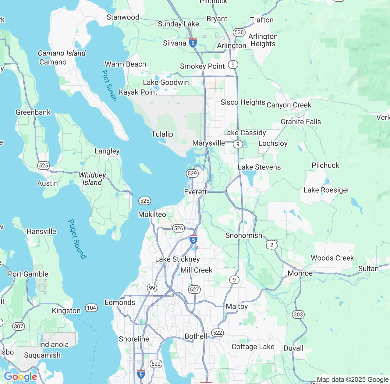 Map image for Intellectual Property Lawyers in Everett and Washington IP firms at coordinates  ; .
