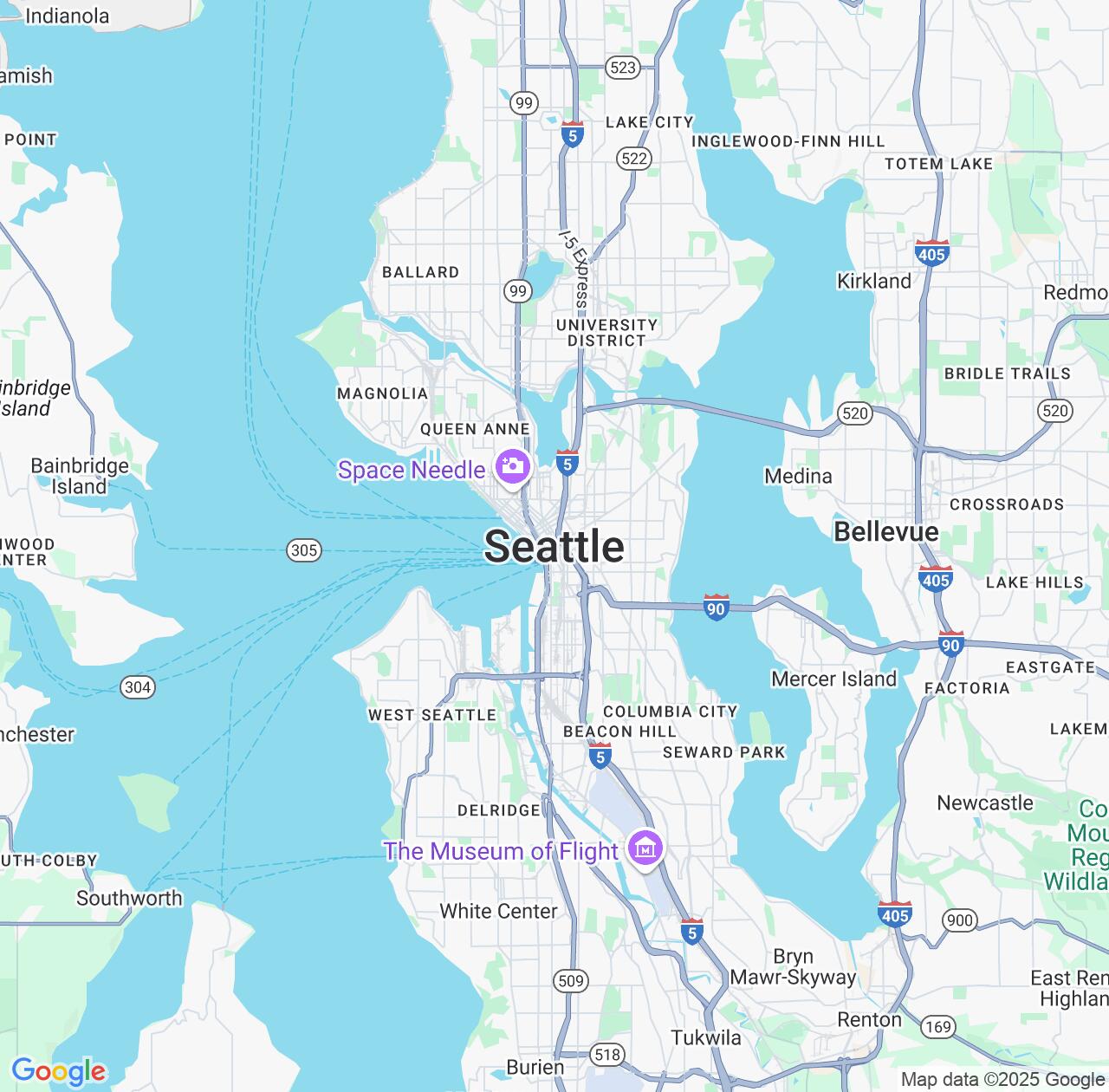 Map image for Intellectual Property Lawyers in Seattle and Washington IP firms at coordinates  ; .