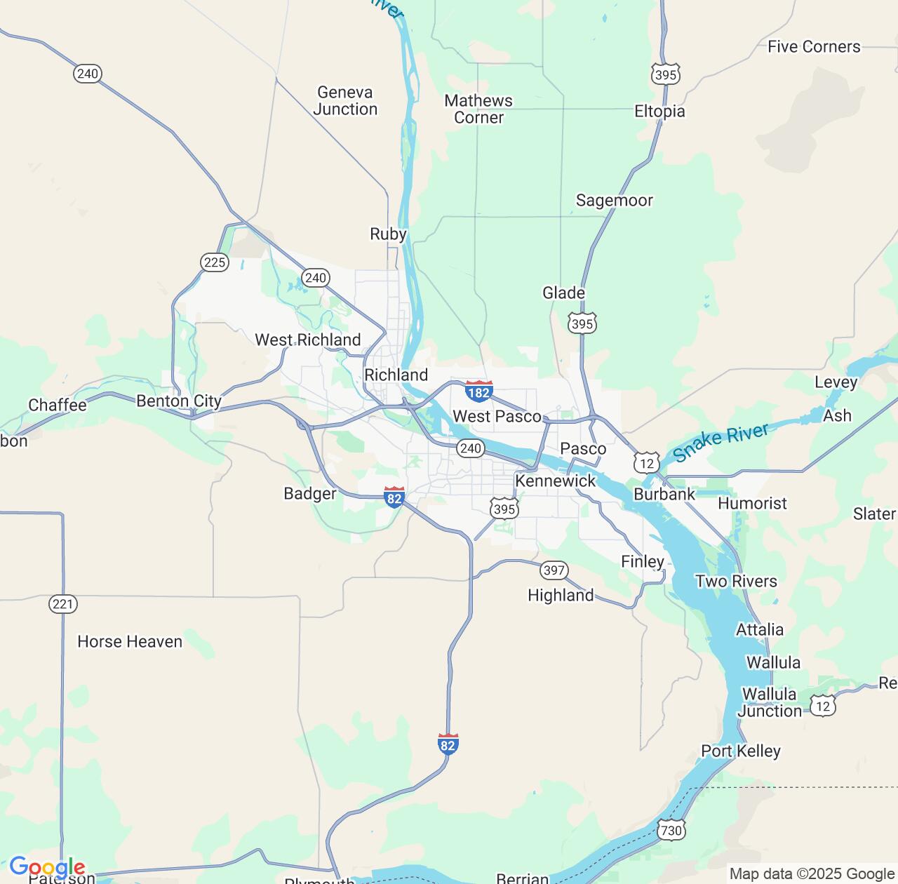Map image for Intellectual Property Lawyers in Tri-Cities and Washington IP firms at coordinates  ; .