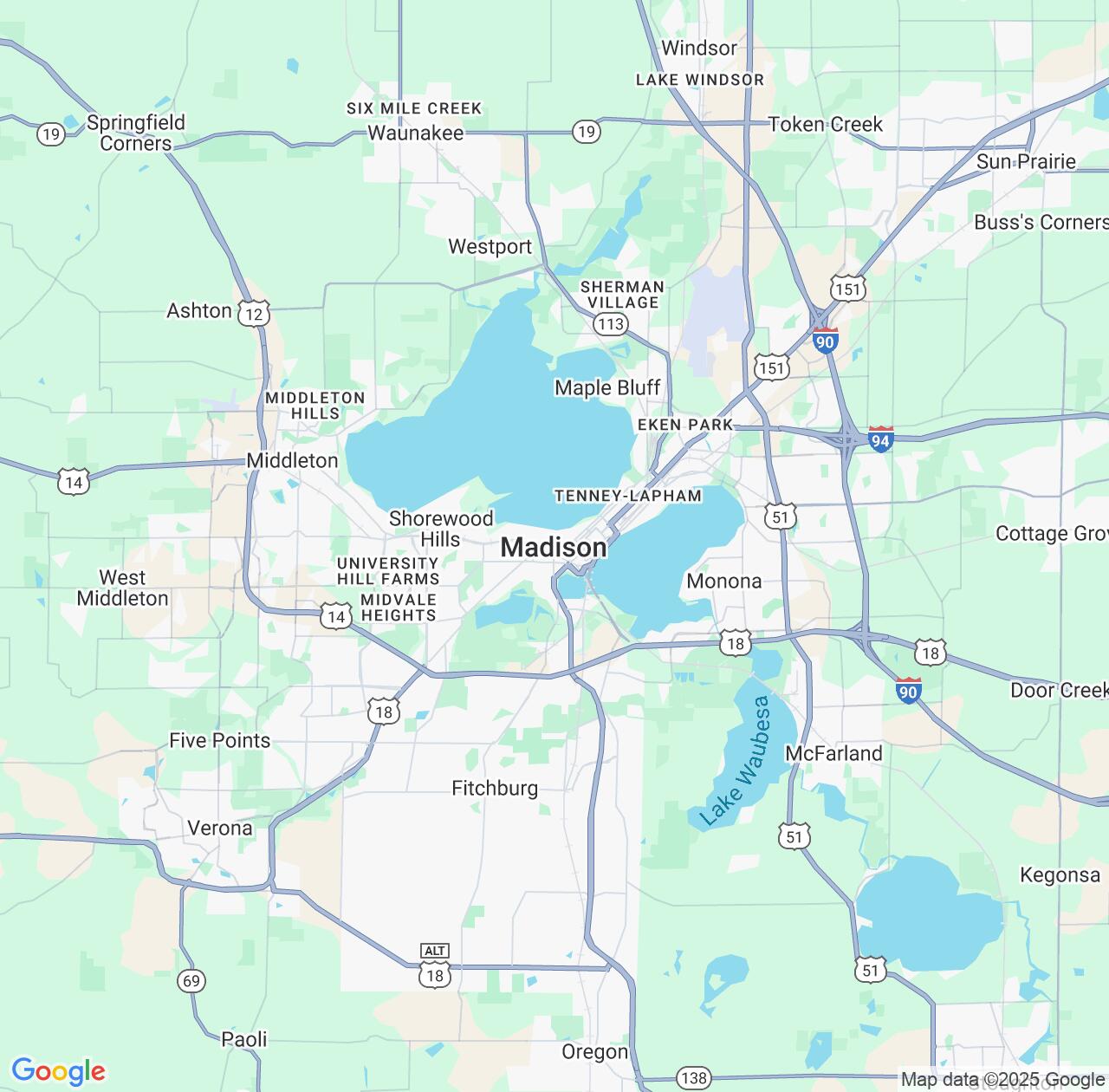 Map image for Intellectual Property Lawyers in Madison and Wisconsin IP firms at coordinates  ; .