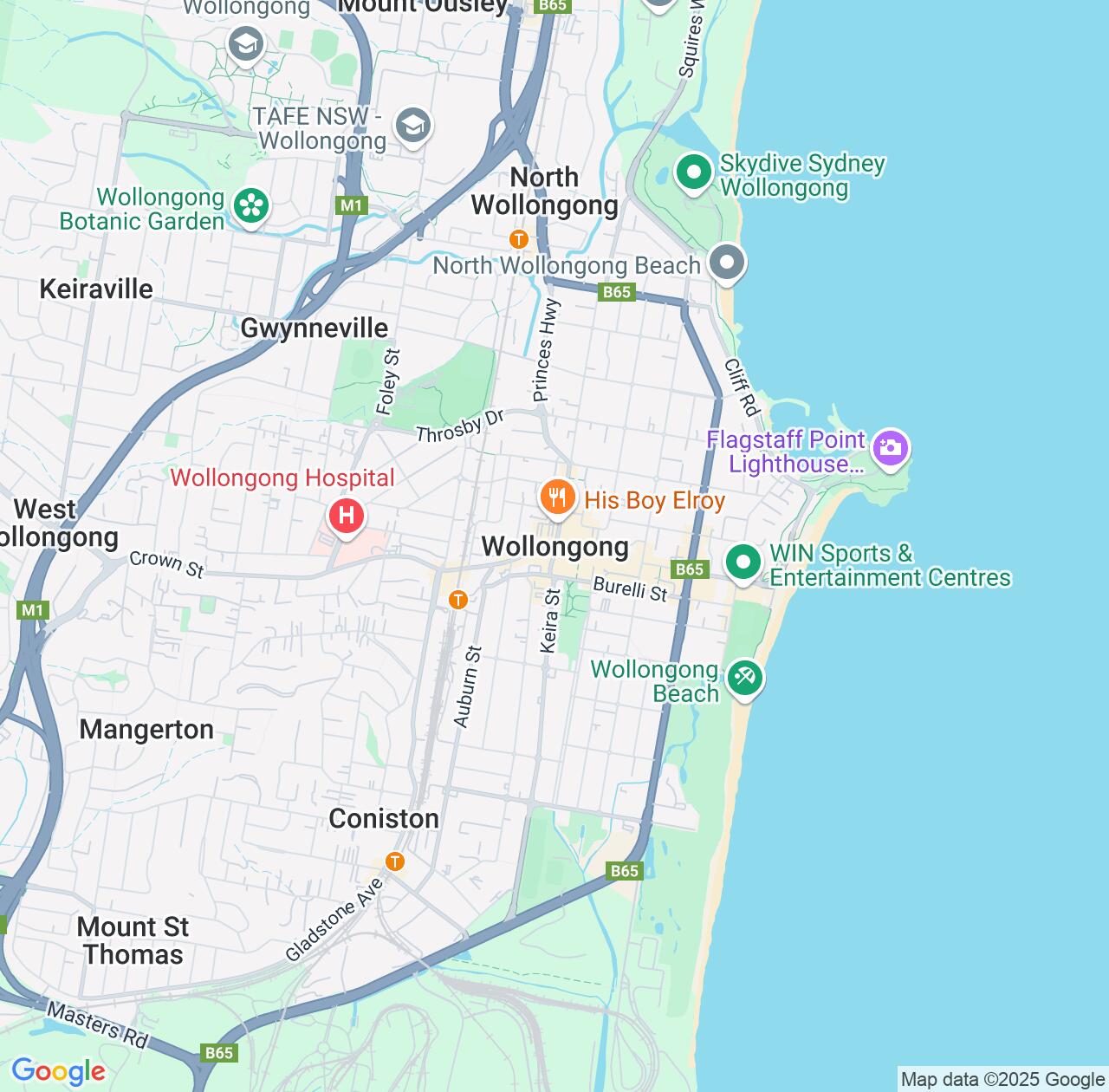 Map image for Intellectual Property Lawyers in Wollongong and New South Wales IP firms at coordinates  ; .