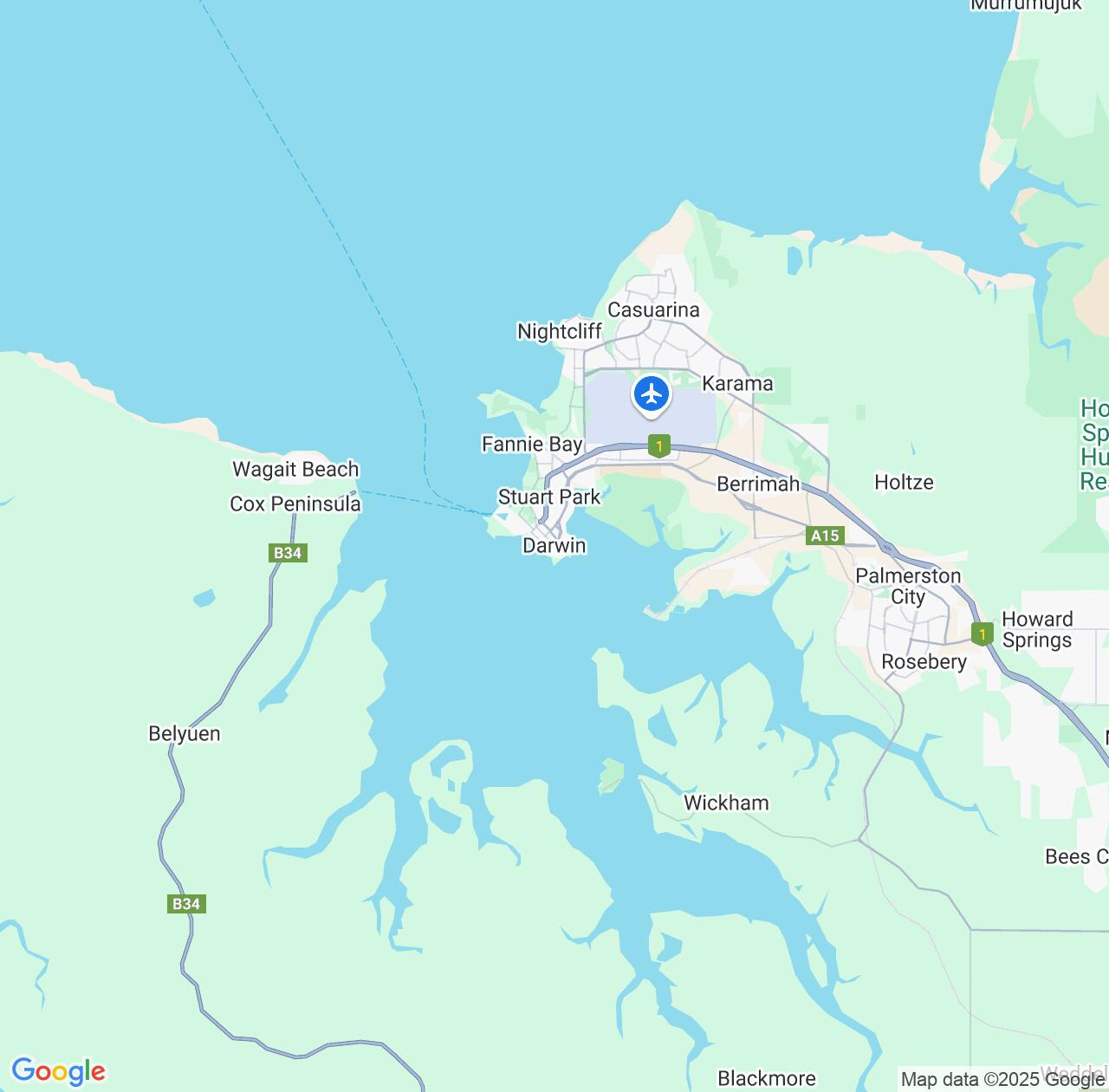 Map image for Intellectual Property Lawyers in Darwin and Northern Territory IP firms at coordinates  ; .