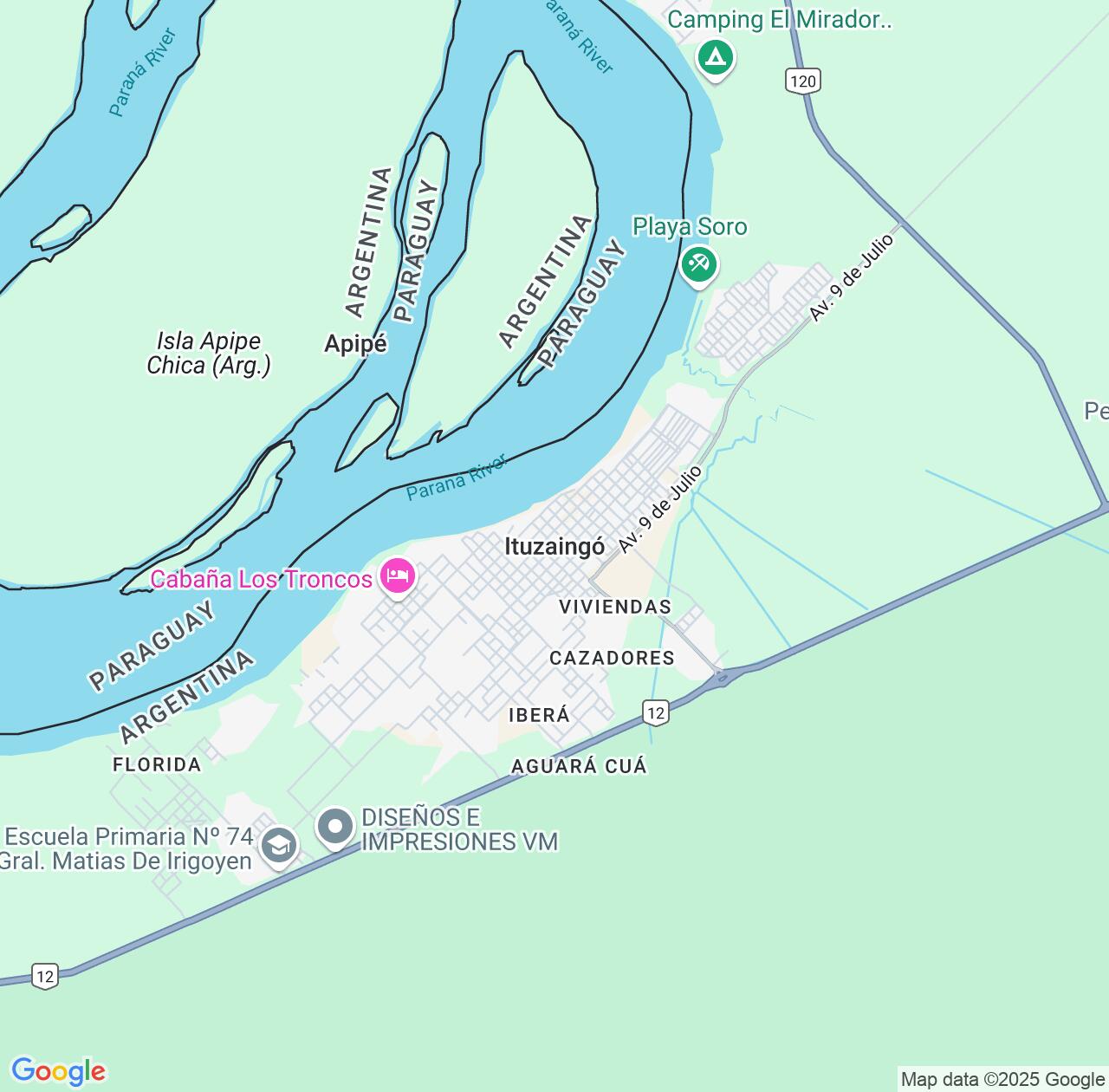 Map image for Intellectual Property Lawyers in Ituzaingo and Corrientes IP firms at coordinates  ; .